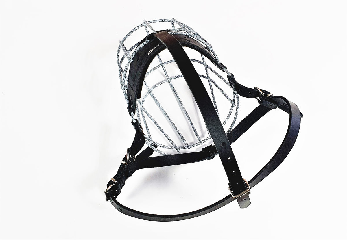Spotted Rubber Basket Metal Muzzle