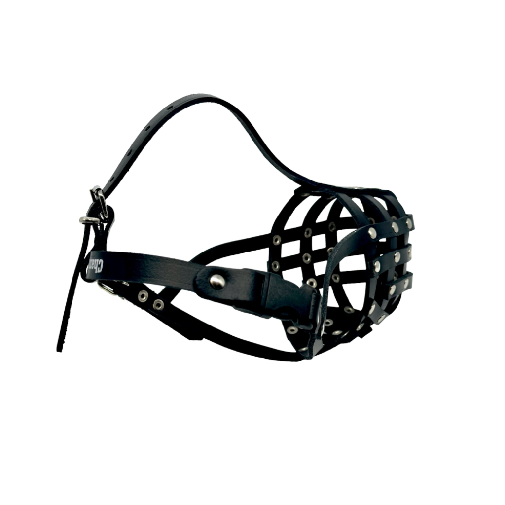 Lightweight Leather Dog Muzzle for Spitz, Poodle, Husky and Other similar snouts