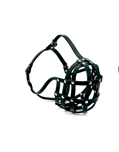 leather dog muzzle