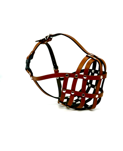 leather dog muzzle