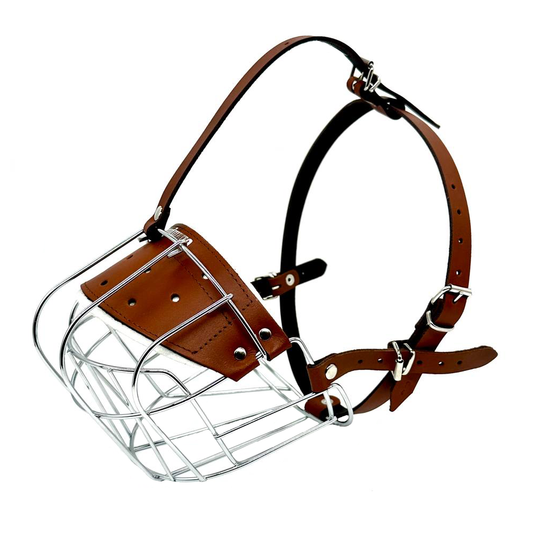 Brown Leather Metal Muzzle