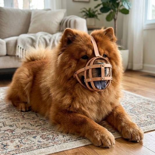 Leichter Ledermaulkorb für Chow-Chows und andere ähnliche Schnauzen