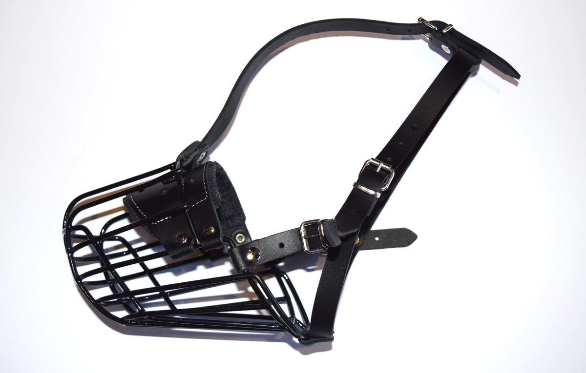 Black Rubber Metal Dog Muzzle