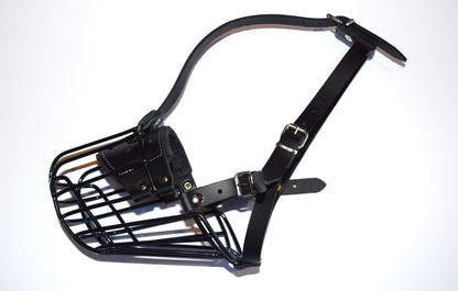 Black Rubber Metal Dog Muzzle