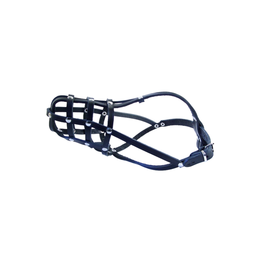 leather dog muzzle