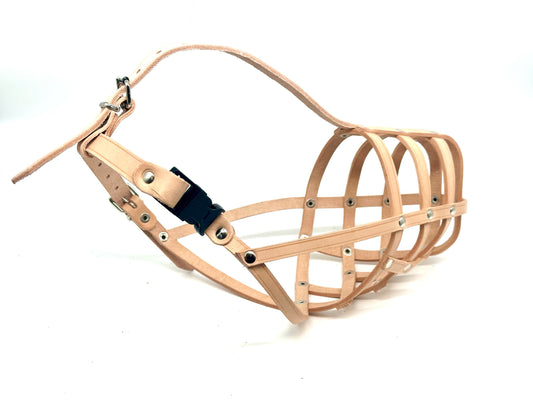 leather dog muzzle