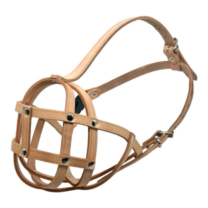 leather dog muzzle