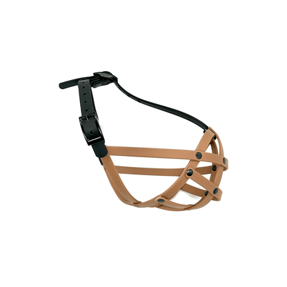 Biothane Dog Muzzle | Training & Behaviour | Waterproof | Frenchie Muzzle - Brown