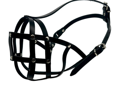 leather dog muzzle