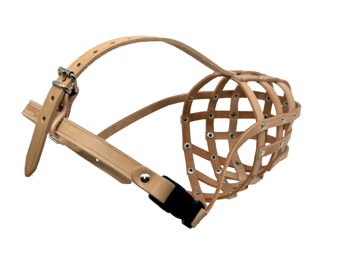 leather dog muzzle