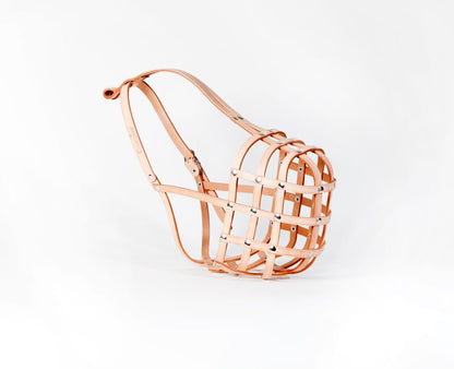 leather dog muzzle