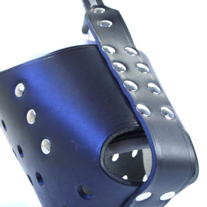 Strong Genuine Leather Dog Muzzle for Stafford and Other similar snouts