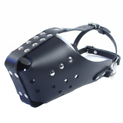 Strong Genuine Leather Dog Muzzle for Stafford and Other similar snouts