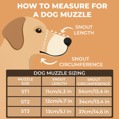 Strong Genuine Leather Dog Muzzle for Stafford and Other similar snouts