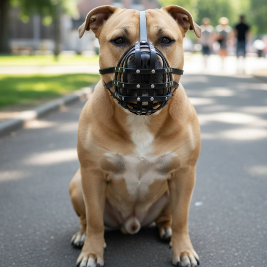 Leder-Maulkorb für American Bully, Bully XL und andere ähnliche Schnauzen