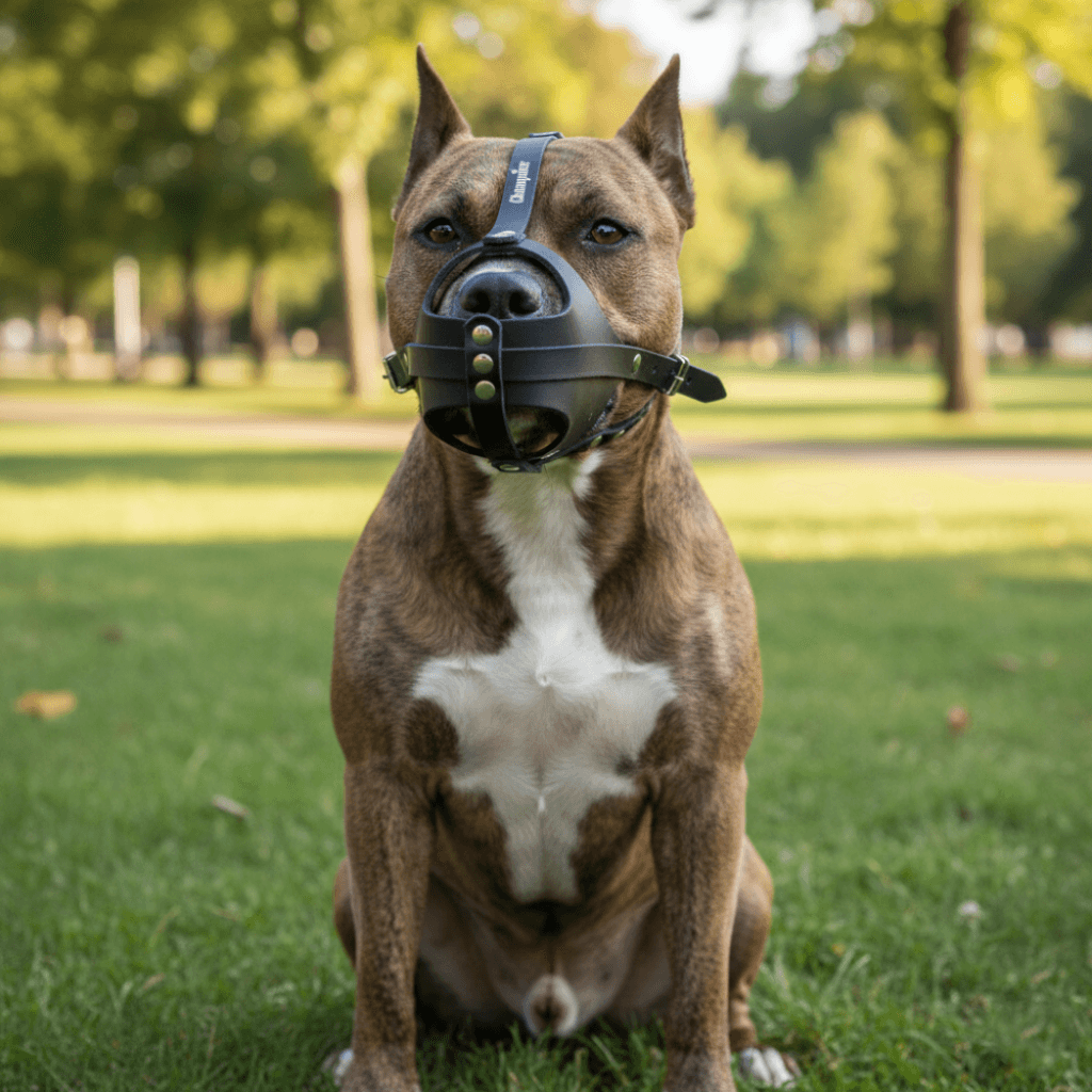 Ledermaulkorb für American Staffordshire Terrier | Amstaff | Maulkorb aus echtem Leder