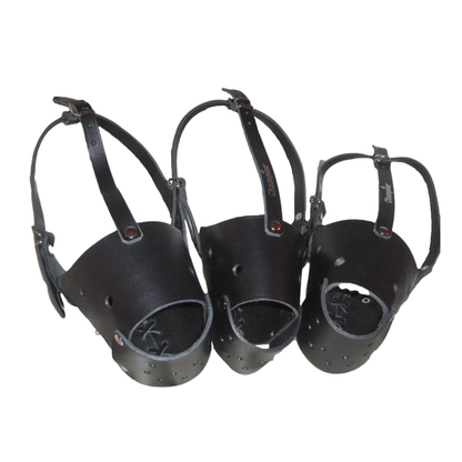 leather dog muzzle