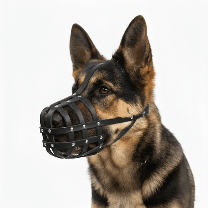 Starker, leichter Ledermaulkorb für Kaukasische Owtscharkas und andere große Hunde