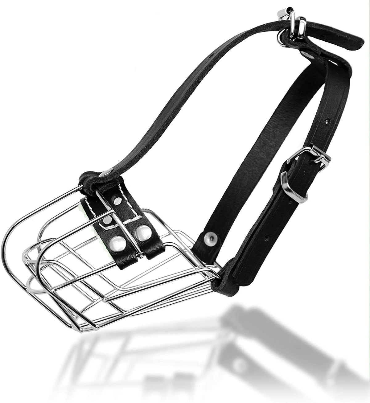 Black Leather Metal Muzzle