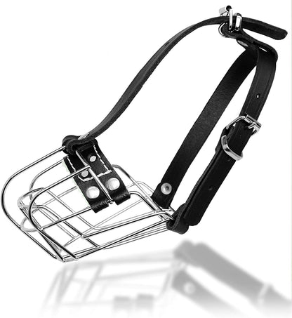 Black Leather Metal Muzzle