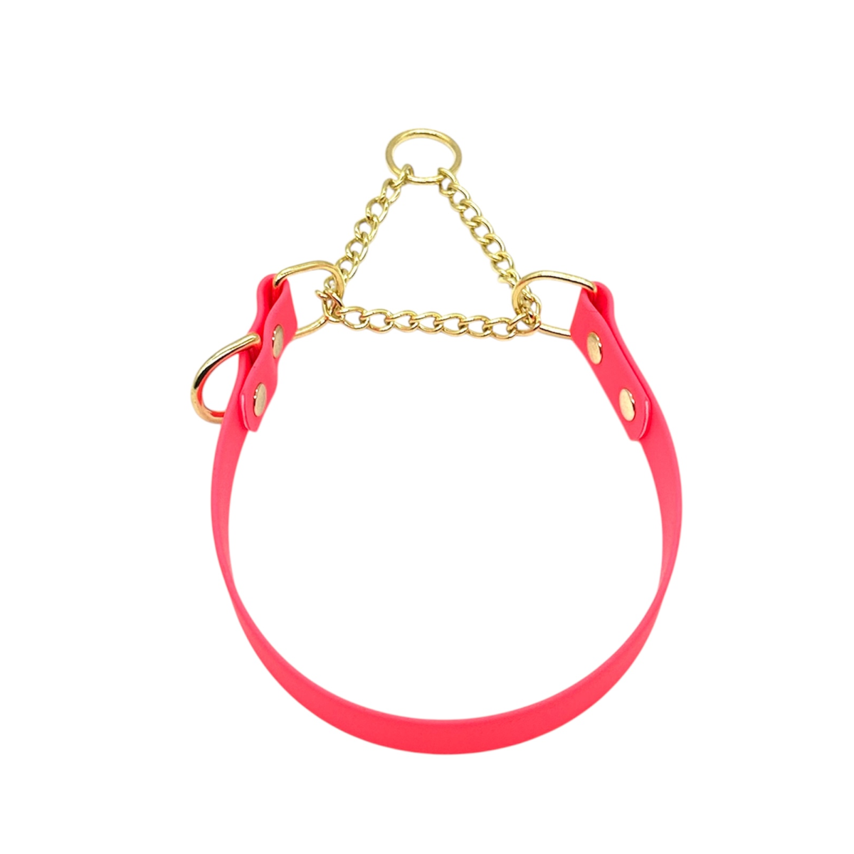 L&J Pets UK Martingale Dog Collar & Lead Set | Waterproof & Odour Proof | BioThane Webbing | Solid Brass Chain | Made in UK