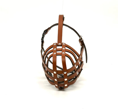 leather dog muzzle