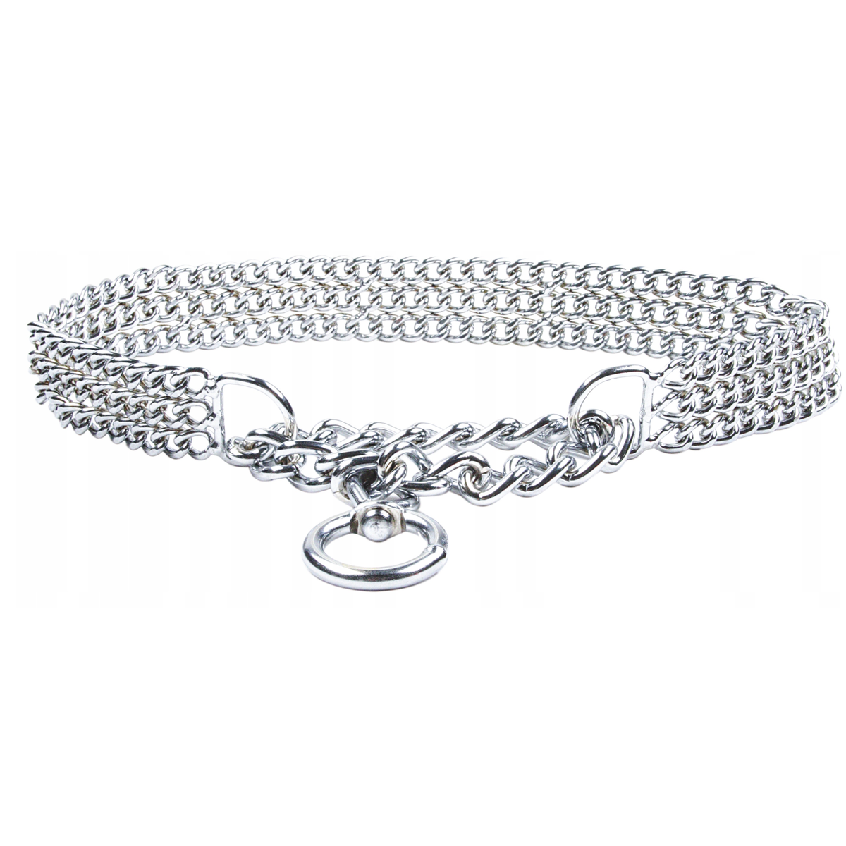 Metall-Hundehalsband | Chrom-Finish | 2 & 3 Reihen | Hunde-Würgehalsband | Hunde-Trainingshalsband
